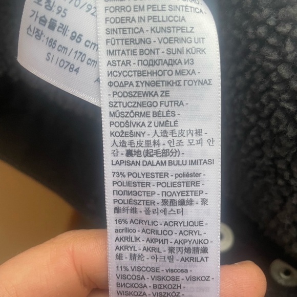 *NWT* Levi's Black Sherpa Lined Denim Jacket Men’s M *NWT* - Picture 7 of 7